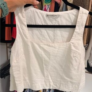 Abercrombie & Fitch Cream Crop Top